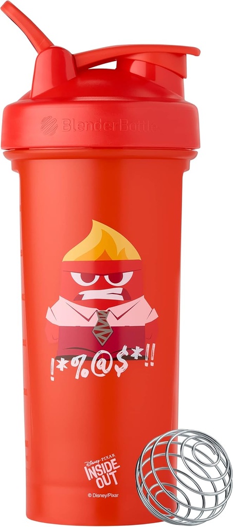 BlenderBottle Pixar Classic V2 Shaker Botella Perfecta para Protein Shakes y Pre Workout, 28-Once, Inside Out