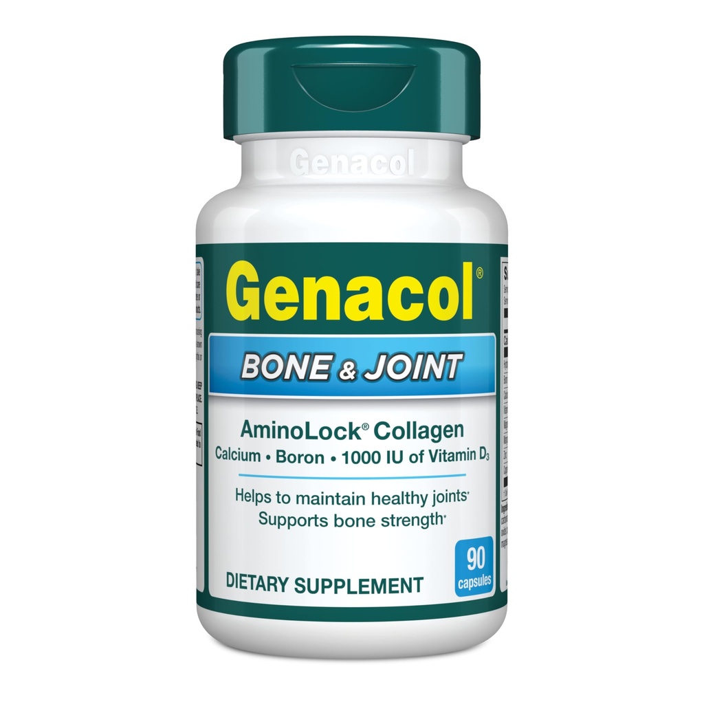 Bono de Genacol " Conjunto – Calcio, Vitamina D3, Borón " Collagen Ultra-Hydrolyzed, Suplemento de Salud, soporta fuerza ósea, 90 cápsulas (30-Day Supply)