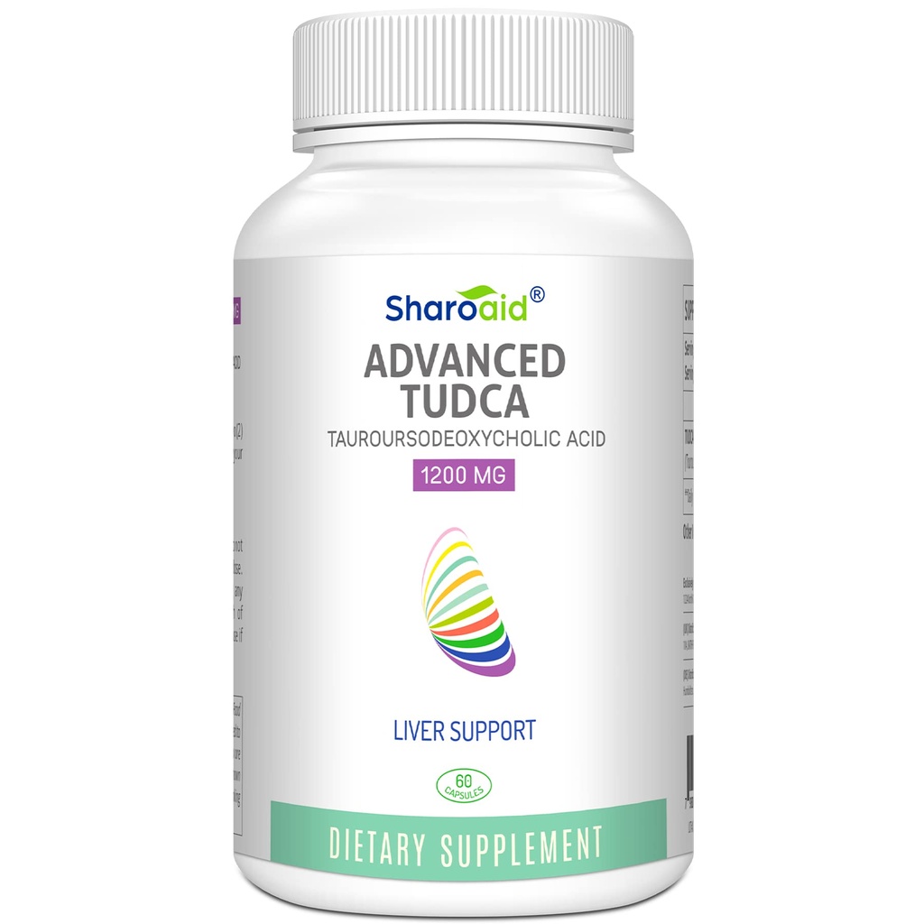 TUDCA Liver Support Suplementos 1200 mg-Third Party Tested-High Strength Formula-Bile Salts for Liver Detox Cleanse-Vegan Capsules for Liver,Kidney,Gallbladder Health,1 Bottle-60 Capsules