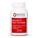 PROTOCOLO PARA LA VIDA BALANCE Complejo Gamma E Toco - Vitamina E 300mg - Soporte Antioxidante - para la salud cardiovascular y la salud cerebral - con tocotrienols - Halal " Dairy Free - 90 Softgels