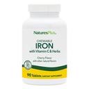 NaturesPlus Chewable Iron, Cherry - 90 Tablets, Pack of 2 - Supports Healthy Blood & Natural Energy Production - High-Potency Supplement with Vitamin C & Herbs - 180 Total Servings