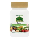 NaturesPlus Fuente de Life Garden Certified Organic Family Iron 18 mg Cap - 30 Vegan Capsules - Suplemento de Hierro Basado en Planta - Apoyo Sangre Saludable - Vegetariano, Libre de gluten - 30 Servimientos