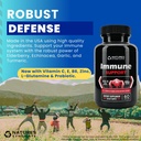 Suplemento de Apoyo Inmuno - 10-in-1 con Echinacea, Elderberry, Ajo, Turmérica con zinc, vitamina C, E, B6 &amp; L-Glutamina, 4.8 Billones CFU Probiótico para adultos
