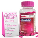Alivio de la alergia Diphenhydramine HCl 25 mg - 650 cápsulas - Comparado con Benadryl Allergy Ultratab - Antihistamine - Medicación de la alergia - Alivio de la nariz de rubí para adultos - Tratamiento de los ojos de agua