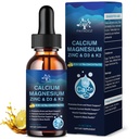 (1 Pack) Suplemento Zinc de calcio de magnesio con vitamina D3 K2 para mujeres, gotas líquidas Magnesium Glycinate Vegan para Adult Plus L-Theanine Boron Sea Moss Extra, Bone, Sleep ' Leg Cramps, 1 Fl Oz