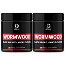 Wormwood Capsules - 12 Herbs Blended Black Walnut, Cloves, Ginger, Turmeric, Cinnamon, Apple, Quassia - 2 Packs 50 cápsulas