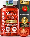 Suplementos de licopeno para hombres - Estados Unidos hizo suplementos de próstata para hombres con extracto de tomate natural - Suplemento de licopeno no GMO para próstata, piel y antioxidante Apoyo - 120 Conde