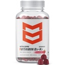 MTN OPS Vitamina D3 K2 Gummies, 5000 UI Vitamina D3 y Vitamina K2 MK7, Naturalmente libre de gluten con sabor a fresa natural, 60 Gummies de leche blanda, 60 Serviciones por contenedor