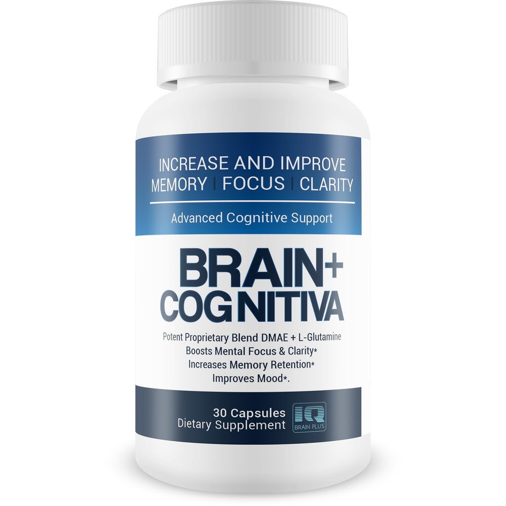 Brain+ Cognitiva - Soporte Cognitivo Avanzado - Ayuda Aumentar y Mejorar la memoria, aumentar el enfoque mental y apoyar la claridad mental - Capsules alfa-GPC para soporte cerebral y Boost Nootropic Opti