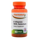 Vitamina E como dl-Tocopheryl Acetate y d-Alpha-Tocopherol Plus Selenium, Suplemento Antioxidante, Immune Support, Supports Healthy Skin, Gluten-Free, Non-GMO, 90 softgels Made in USA