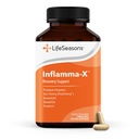 LifeSeasons Inflamma-X Joint & Tissue Support Supplement – Supports Muscle Comfort, Recovery & Flexibility – Herbal Formula with Turmeric, Bromlein, Protease – 60 cápsulas