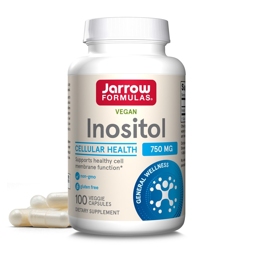 Jarrow Formulas Relax Bundle con Teanina Extra Strength 200mg 60 Capsules e Inositol 750mg 100 Capsules Liver Support