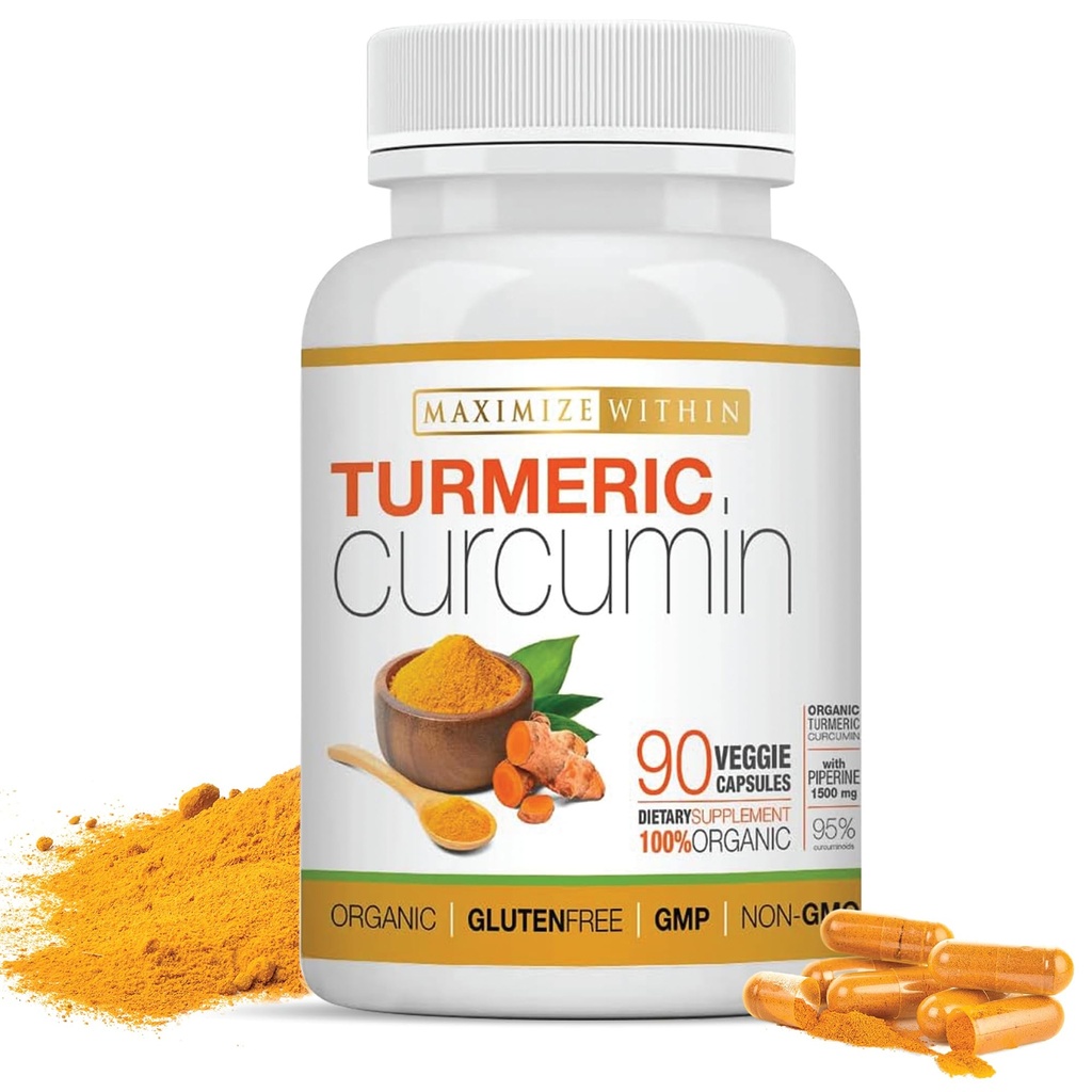Curcumina Turmérica con Piperina 1500mg, 90 Conde