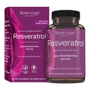 Restauración de belleza Resveratrol 250 mg - Mejor Trans-Resveratrol - Vegan suplemento antioxidante para la salud celular y del corazón - Ayudas Salud saludable envejecimiento &amp; Inmune - 60 cápsulas vegetales