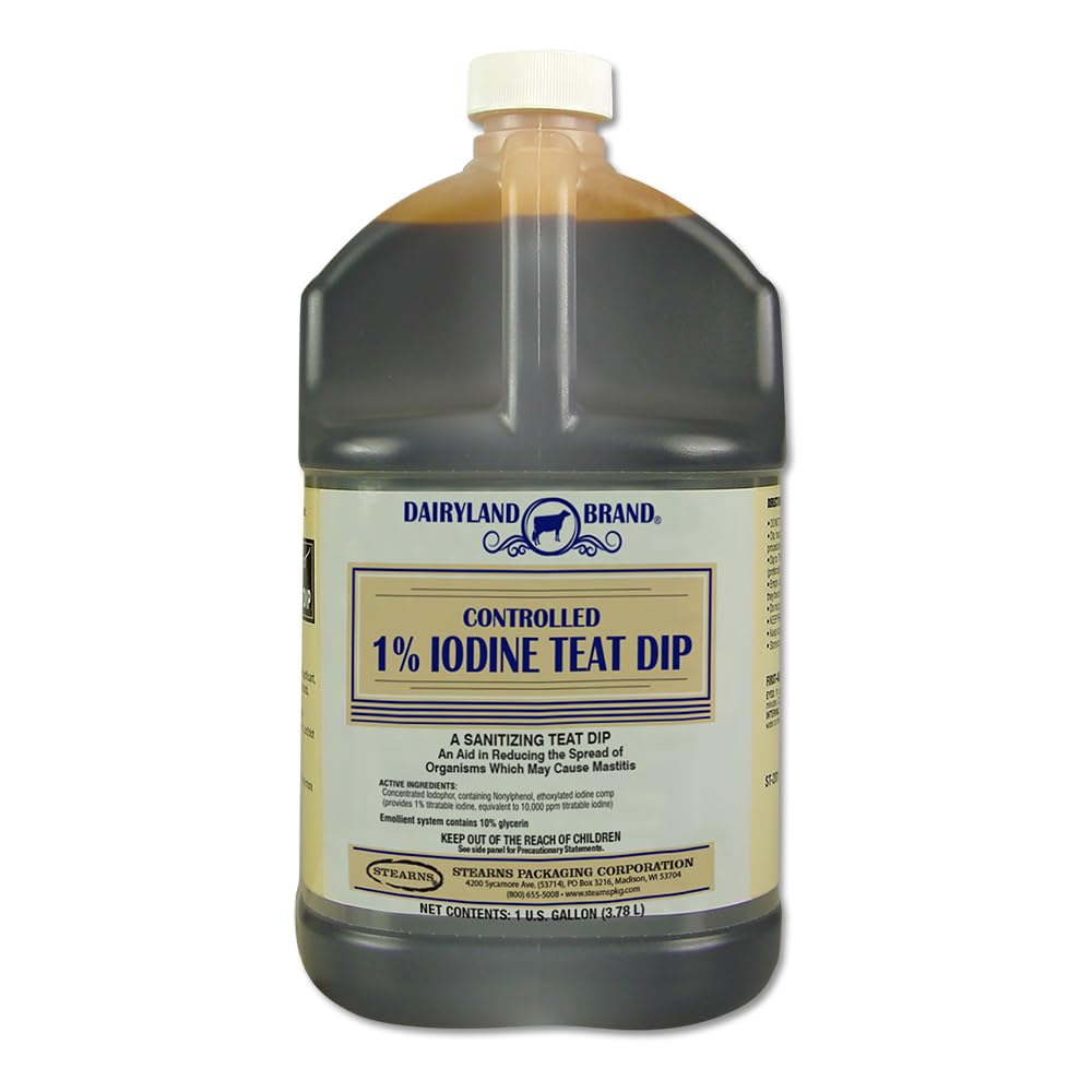 stearns packaging company st0201-db-tl31 Gallon, 1% Controlled Iodine Teat Dip