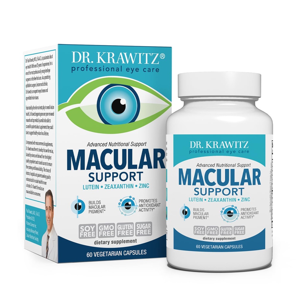Soporte Macular con Lutein, Zeaxanthin Zinc (60 cápsulas vegetarianas)