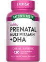 La Verdad de la Naturaleza Vitamina Prenatal para las Mujeres ← 120 Softgels ← Non-GMO & Gluten Suplemento Multivitamínico gratuito con DHA y ácido fólico