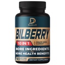 10in1 Extracto de Bilberry para Ojos Suplemento de 3 Meses - Equivalente 9260mg con semilla de uva, carrote, aderberry, Eyebright, Quercetina &amp; Más hierbas - No GMO, Gluten Gratis - 90 cápsulas Vegan