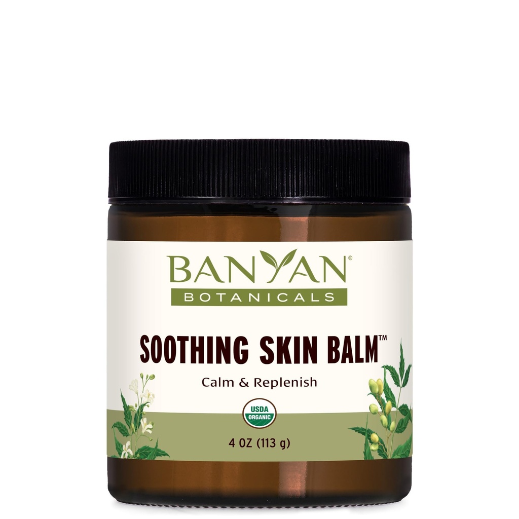 Banyan Botanicals Soothing Skin Balm – Organic Herbal Skin Care Salve with Neem Leaf and Vetiver – Cooling and Soothing Balm for Natural Skin Health – 4 oz – Non GMO Sustentably Sourced Petroleum Free