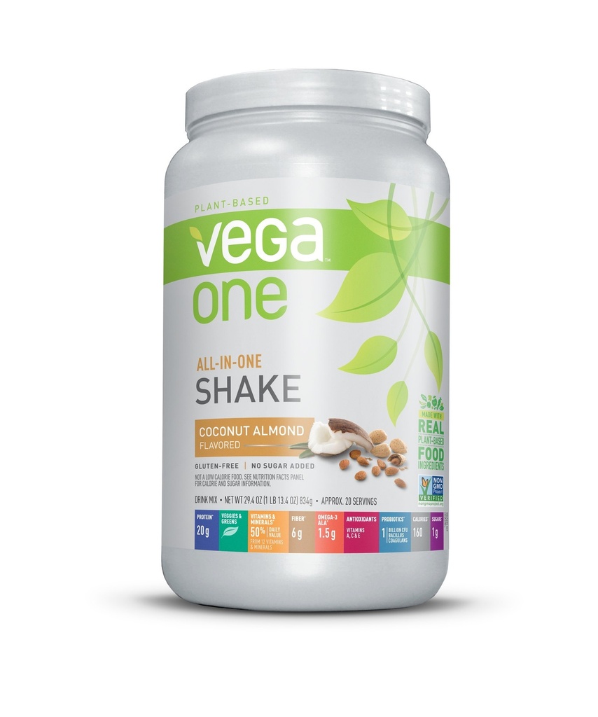 Vega One All-In-One Nutrition Shake Coconut Almond (20 porciones) - Plant Based Vegan Protein Powder, Non Dairy, Gluten Free, Non GMO, 29.4 Ounce (Pack of 1)