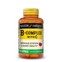 MASON NATURAL B-Complejo con vitamina C – Sistema nervioso y apoyo a la salud cardíaca – 100 cápsulas