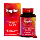 Omega-3 Krill Oil 350mg Softgels, MegaRed (60 Cuenta en una botella), EPA & DHA Omega-3 Ácidos grasos sin sabor a pescado A diferencia del aceite de pescado, contiene astaxante antioxidante
