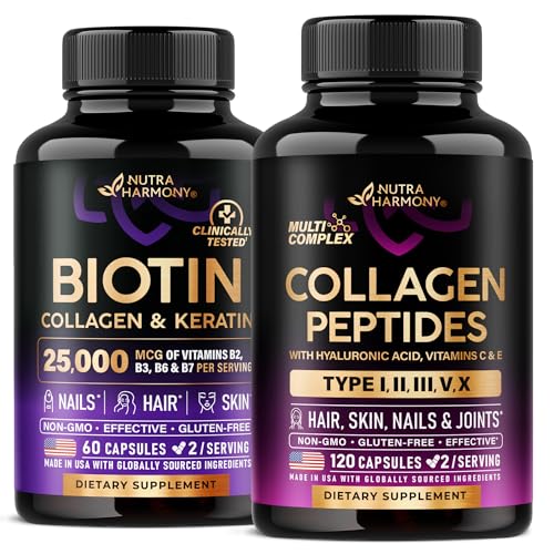 NUTRAHARMONY Biotin, Keratin &amp; Collagen Capsules