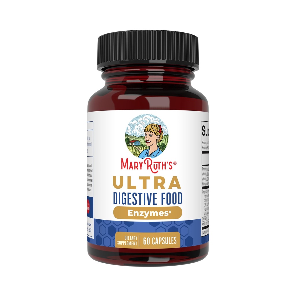 MaryRuth Organics Ultra Digestive Enzymes Capsules TENIDO Hasta 2 Mes de Suministro Silencioso Suplemento para Gut Health Apoyo TENIDO Digestion &amp; Immune Apoyo con Amylase ANTE Lipase & Lactase ANTE Vegan ANTE 60 Conde