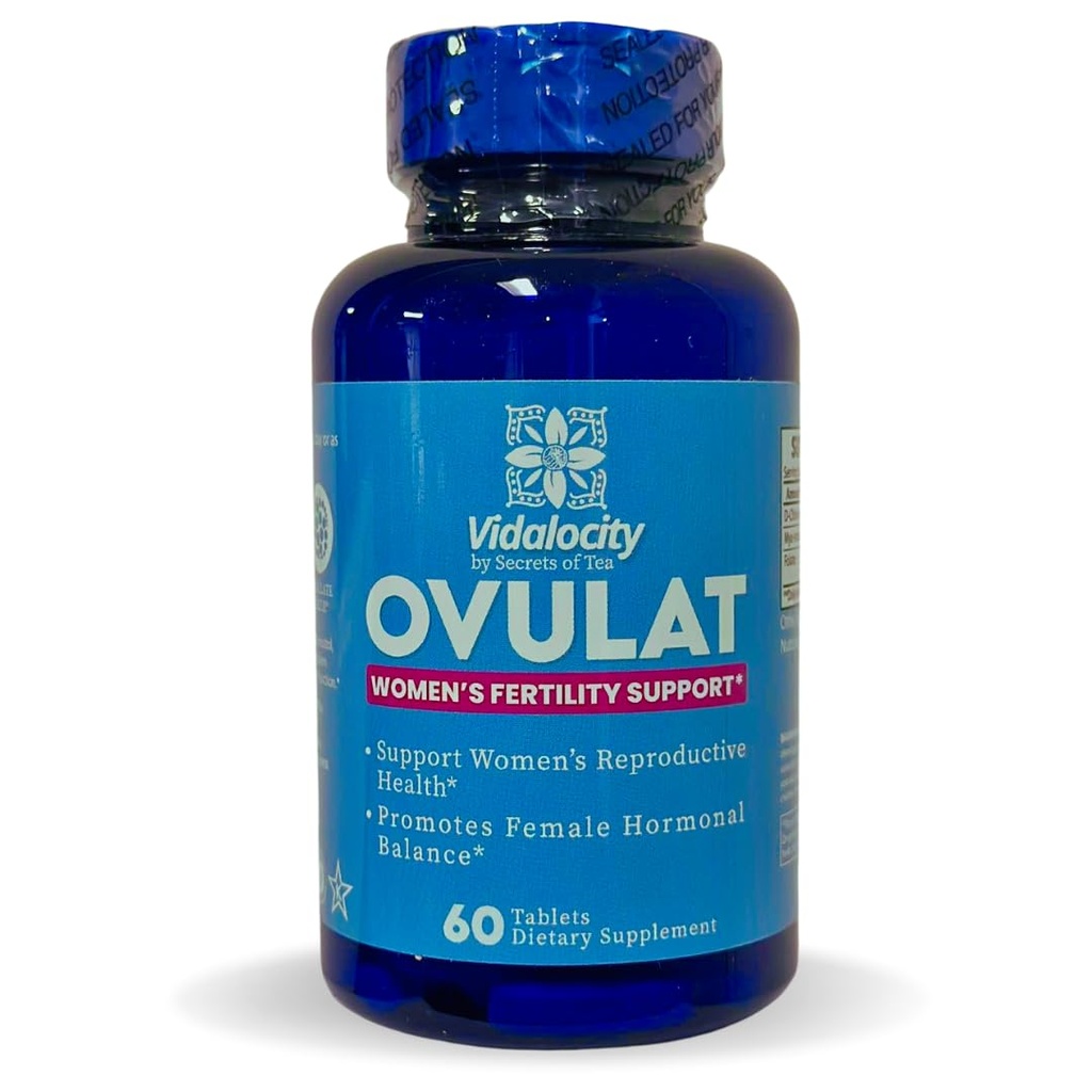 Secretos de Tea Vidalocity Apoyo a la fertilidad de las mujeres - Natural Blend con D-Chiro-Inositol, Folate, Myo-Inositol - Equilibrio hormonal - 60 cápsulas vegetarianas