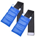 Gel Ice Cold Packs - (2-Piece Set) Soft Reusable Cold/Hot Compress, Proporciona Conjunto Aliviado y Dolor Musculo. Terapia flexible de lesiones - hombro, espalda, rodilla, cuello, tobillo &amp; más.