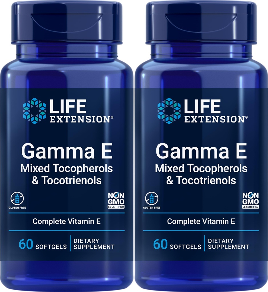 Gamma E Mixed Tocopherols " Tocotrienols 60 Softgels (Pack of 2)