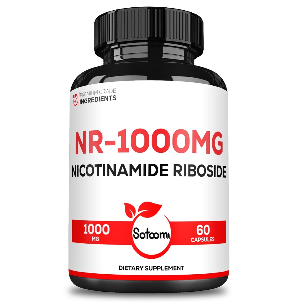 Satoomi NAD Nicotinamide Riboside - NR 1000mg Suplemento - 60 Cuenta por 30 días