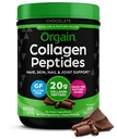 Péptidos de colágeno hidrolizado de orgaina Pólvora para Hombres de Mujer, Chocolate, Collagen de 20g Grass - Pelo, Piel, Nail, " Suplemento de Apoyo Conjunto, Paleo " Keto, No GMO, Tipo I y III, 1lb