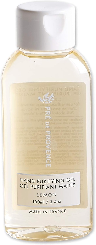 Pre de Provenza Advanced Alcohol Based Hand Sanitizer Gel Moisturizes & Softens Hands, 3.4 Fluid Ounces, Lemon