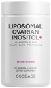 Codeage Liposomal Inositol+ Suplemento - Myo-Inositol & D-Chiro-Inositol 40:1 Blend, Folate 5-MTHF, CoQ10, Pomegranate " Wild Blueberry, Liposomal Delivery, Non-GMO, Gluten-Free - 120 Capsules