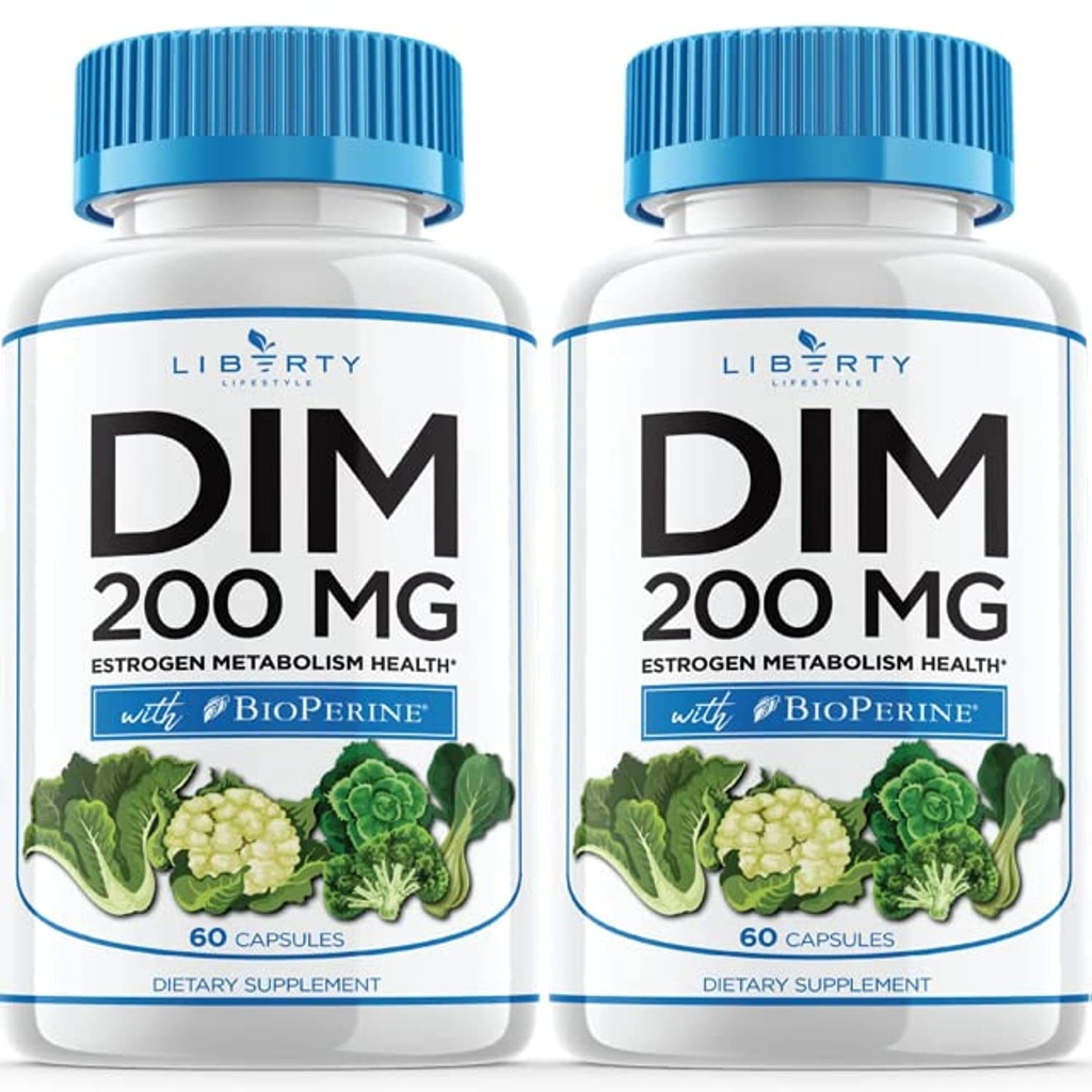 DIM Suplemento 200mg - DIM Diindolylmethane Plus BioPerine - Estrógeno Balance, Hormona Menopause Relief, Acne Treatment, Vegan - 120 Conde