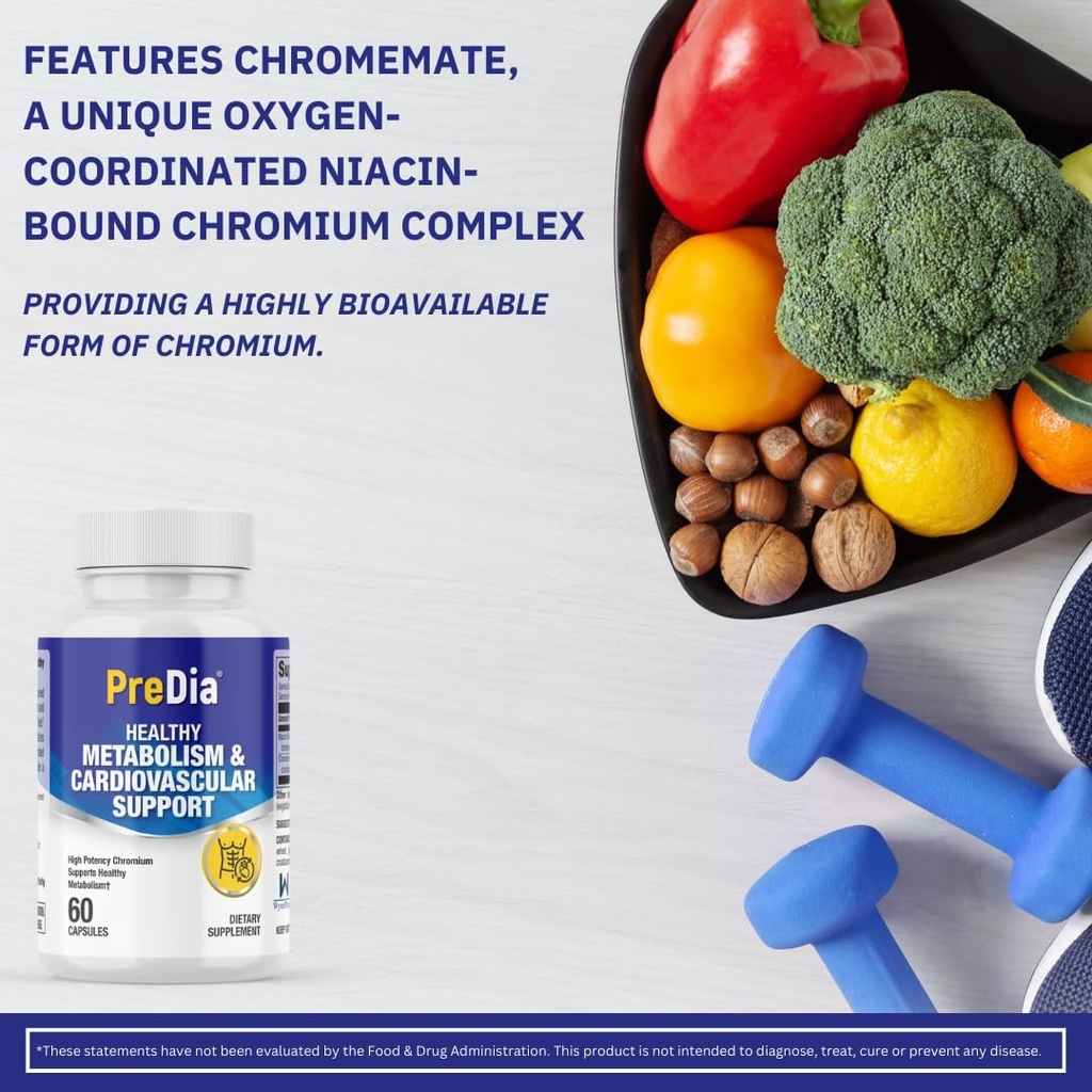 PreDia - Metabolismo saludable " Salud de apoyo cardiovascular - (Cromium 200mcg)