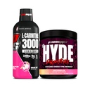 PROSUPPS L-Carnitine 3000 Stimulant Free Liquid Shots (31 Servings, Dragon Fruit) y Mr. Hyde Signature Series Pre-Workout Energy Powdered Drink (30 Servings, Watermelon) Bundle