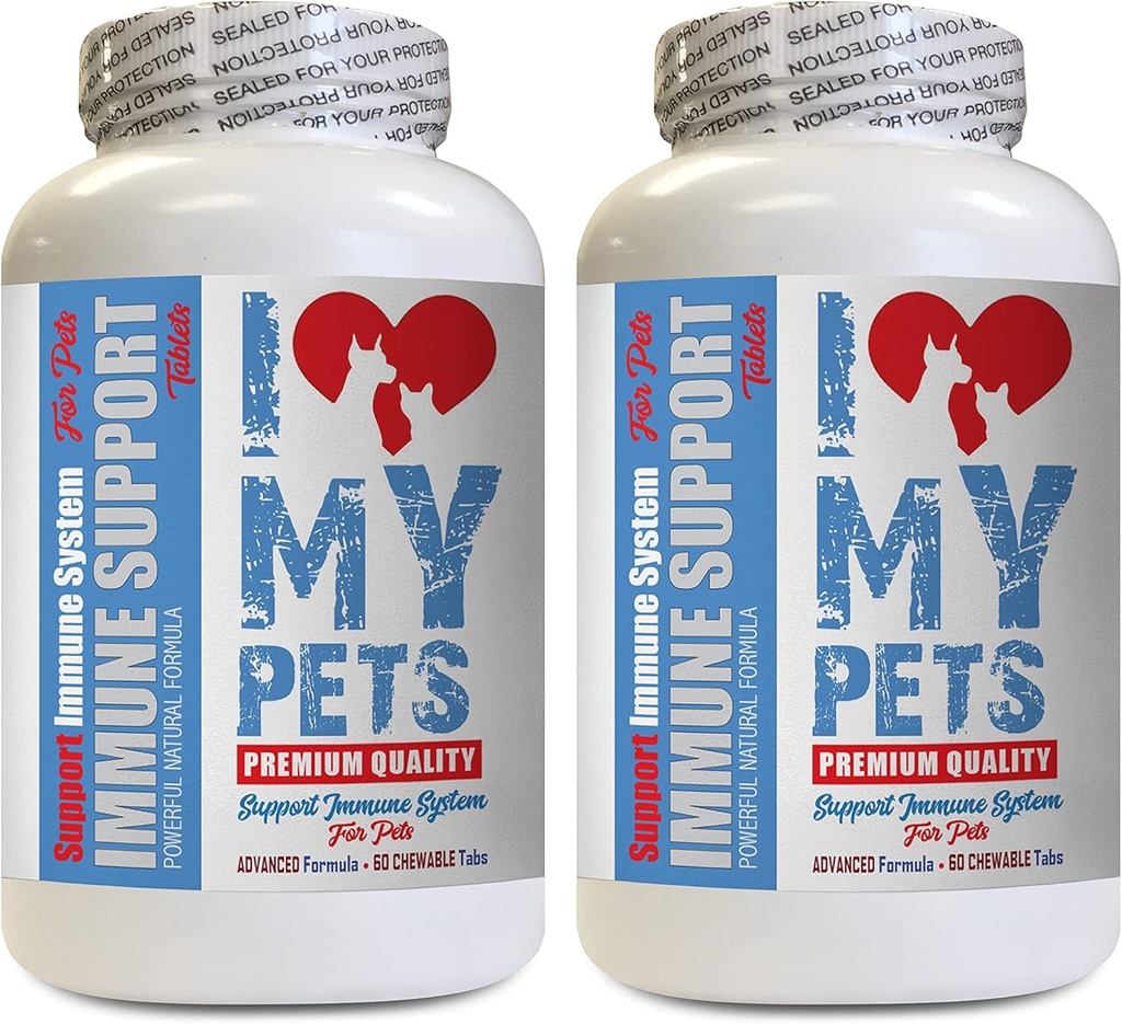 AMO MI PETS LLC Dog Immune Treats - PET Immune Support - Perros y gatos - Booster - Saludable - ashwagandha para perros - 120 Treats (2 Botellas)