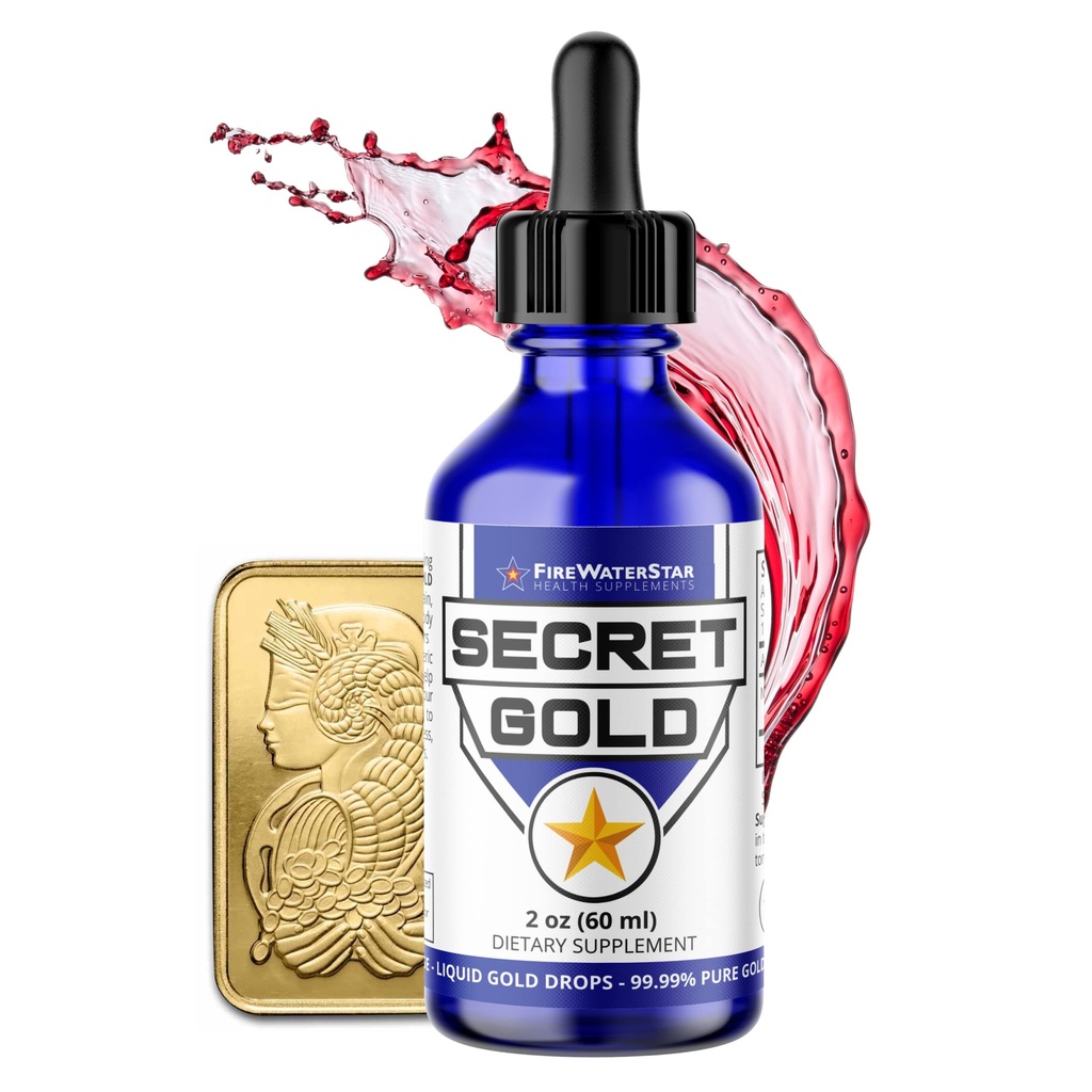 FWS Colloidal Gold Liquid Drops, Ascension Meditation Espirit Aid Brain Boost, Enhance Awareness Clarity Dreams Intuition, Made from 99.99% Pure Swiss Gold, 100 ppm, Ruby Red, Real 24K