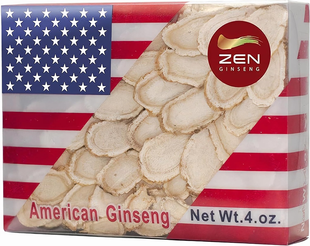 1 Caja de Mano Selected American Wisconsin Ginseng Slice (4 Oz.) - Boost Your Immune System Fast