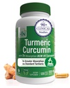 Salud Thru Nutrición Turmeric Curcumin Complejo 500mg Suplemento Silencio como BCM-95 Curcugreen Clínicamente Estudiado Silencio Vegan Certified (Pack of 120)