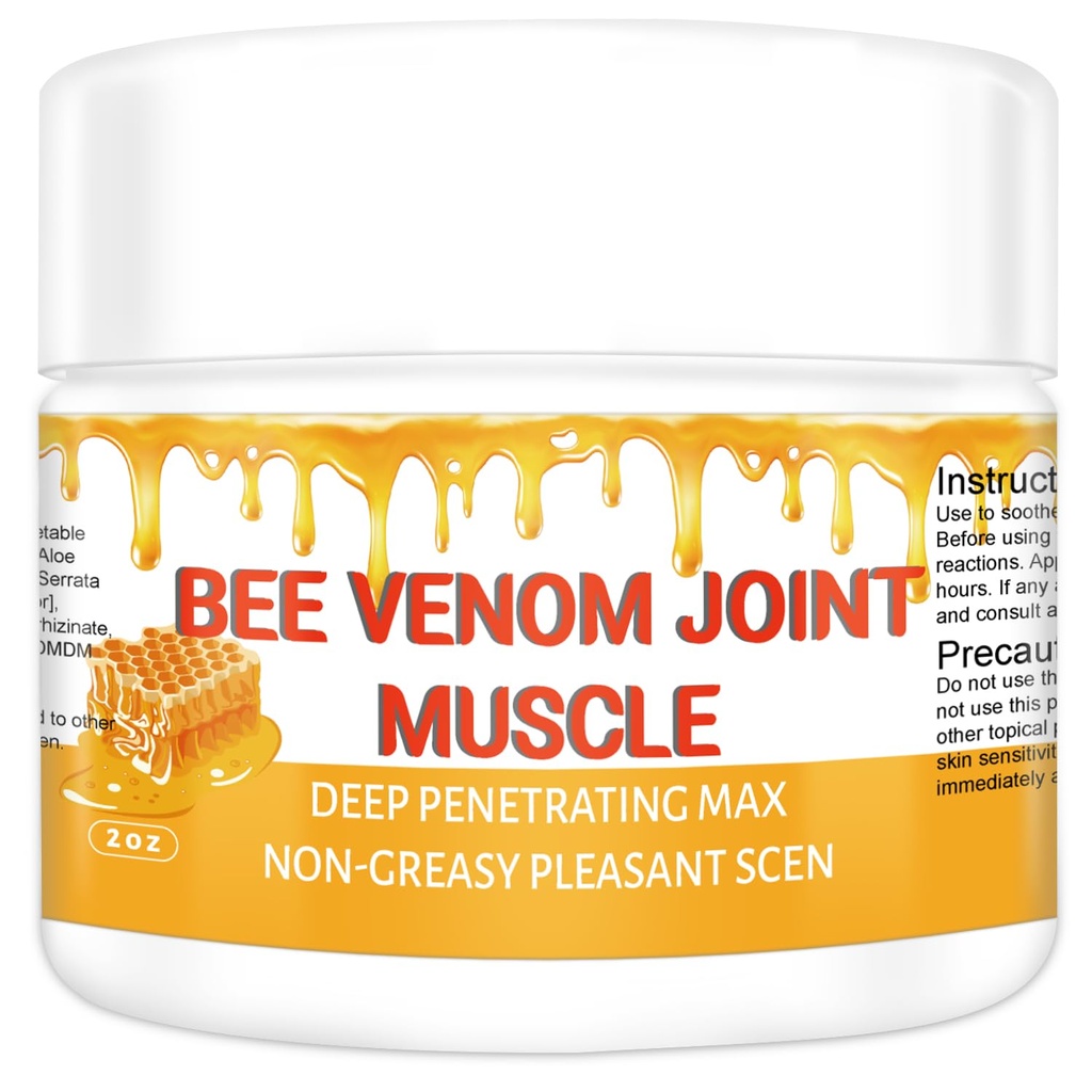 Terapia del veneno de abeja orgánica suero, junta profesional " crema de liberación del músculo " - 24 horas relajante liberación efectiva para la espalda, cuello, mano, pie, rodilla, músculo, hombro, cadera, nervios