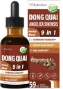 Herbal Tintura, Extracto con Dong Quai, para la armonía hormonal, Alivio de la menopausia " PMS Support. 6 oz-(Apple Flavor)