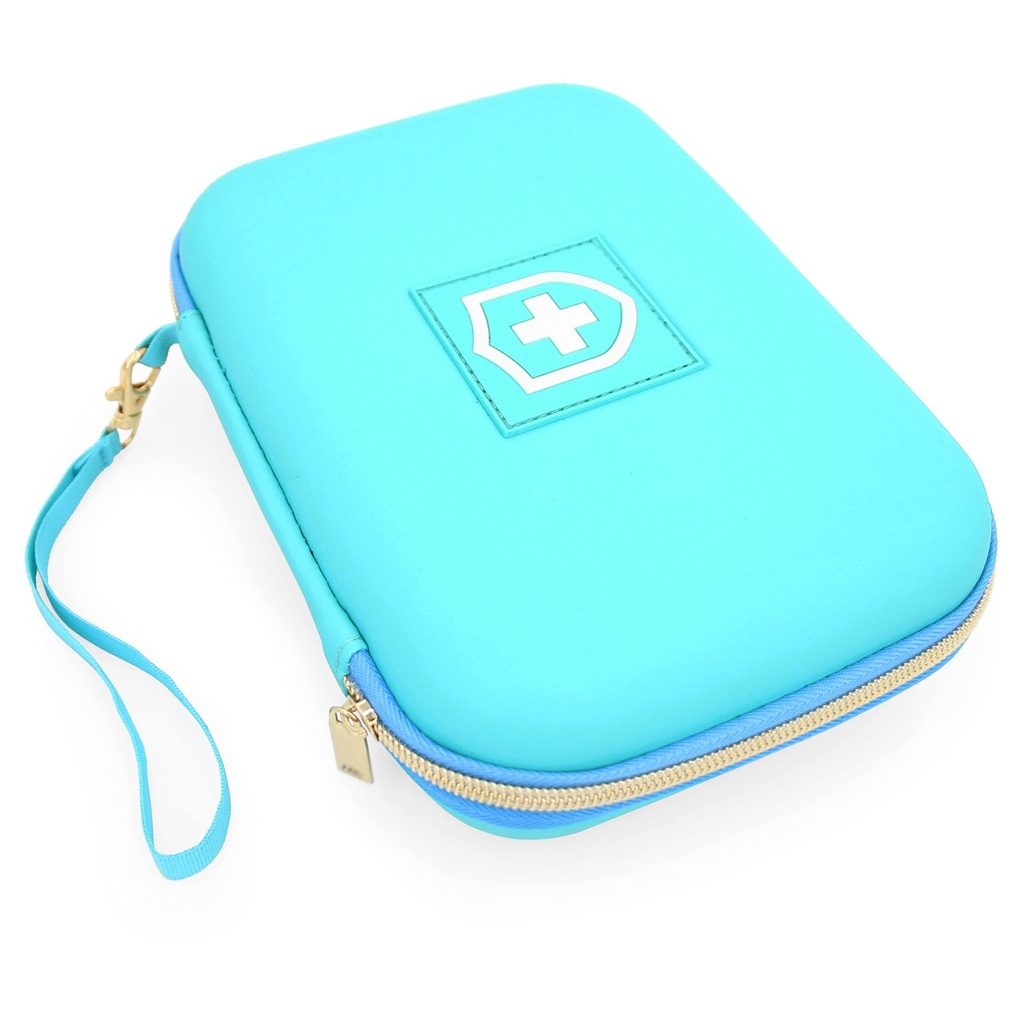 CASEMATIX 8" Turquoise Asthma Inhaler Case for Travel Fits Spacer, Máscara y Accesorios, Incluye sólo Caso