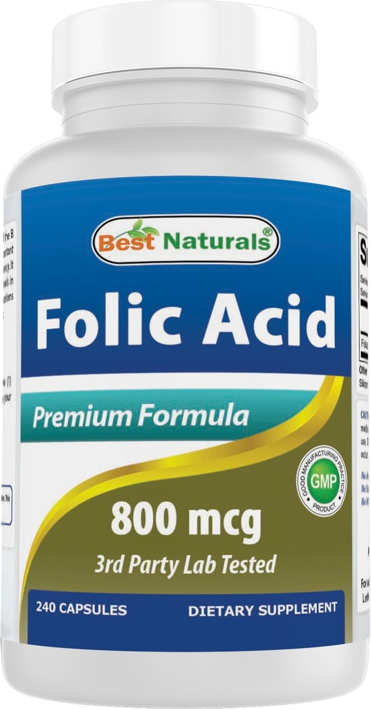 Mejores Naturales Ácido Fólico 800 mcg 240 Capsules