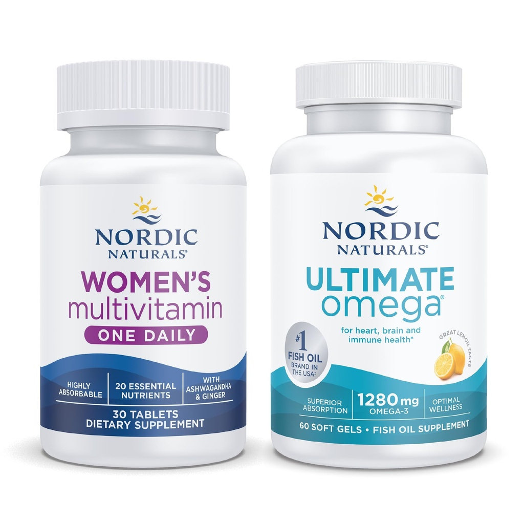 Nordic Naturals Starter Pack - Mujer Multivitamin One Daily, Ultimate Omega
