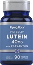 Piping Rock Lutein with Zeaxanthin 40mg  90 Softgels ← Salud Ocular Suplemento de Marigold Extract Silencio No Gluten Free