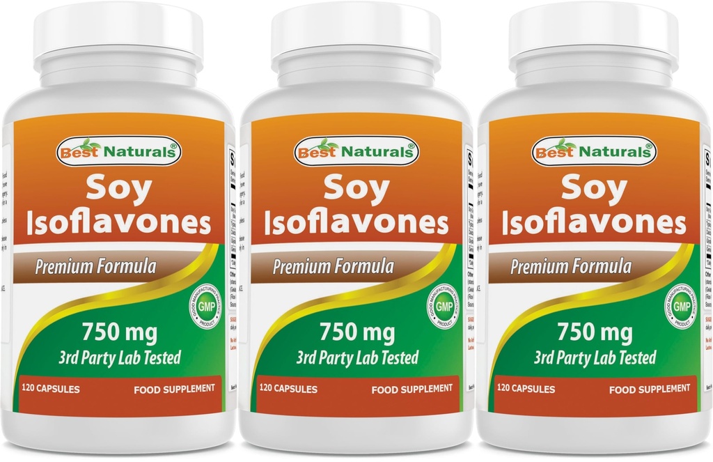 Mejores Naturales Soy Isoflavones 750 mg 120 Capsules (120 Conde (Pack of 3))