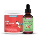 WONDER PAWS Heart + Vitality Superhero Chews Plus Milk Thistle Drops - para perros Heart Health, Circulation, Liver & Immune Support - Heart + Vitality 90 Chews - Milk Thistle Drops 2 Ounces